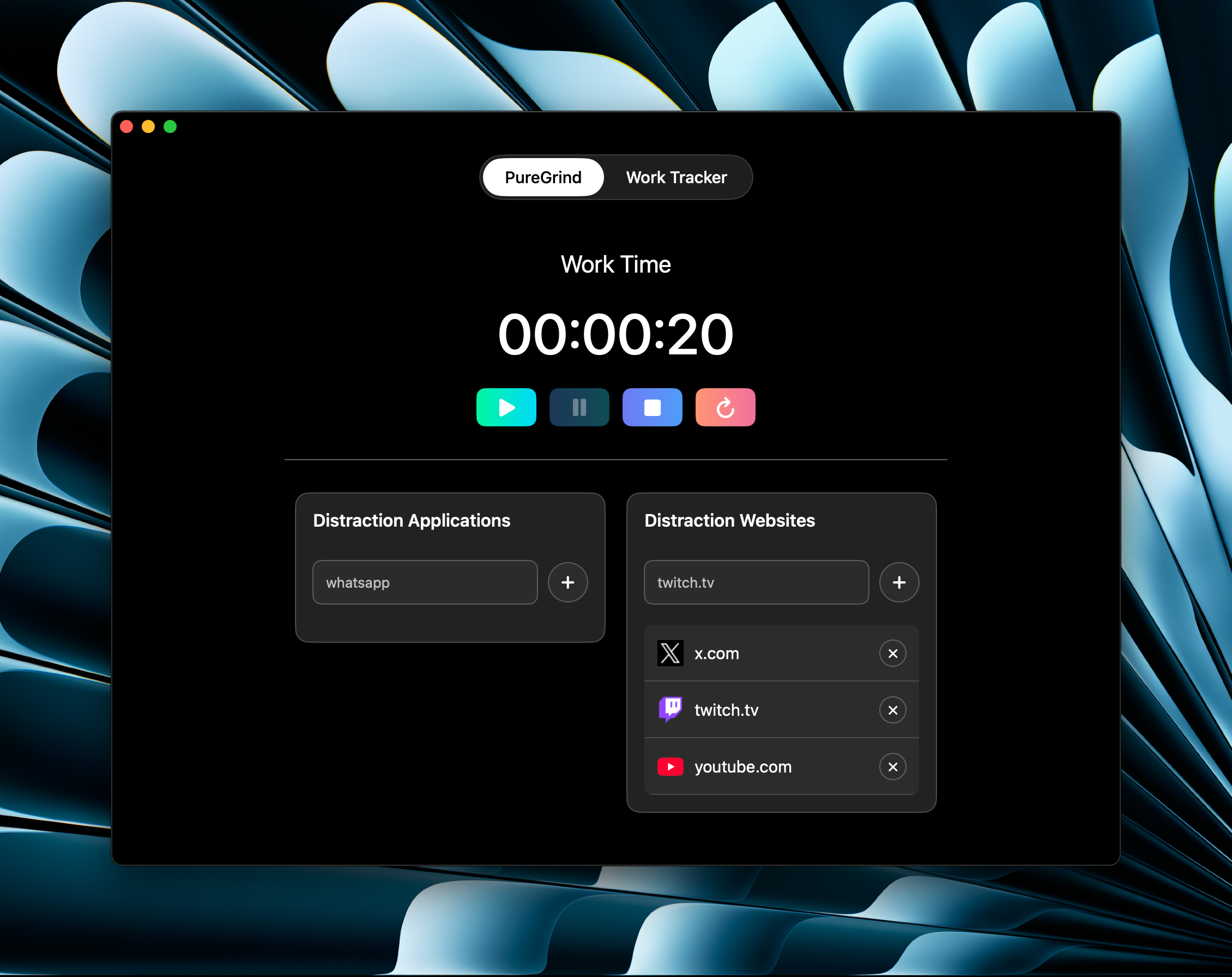 PureGrind App - Track your real working time